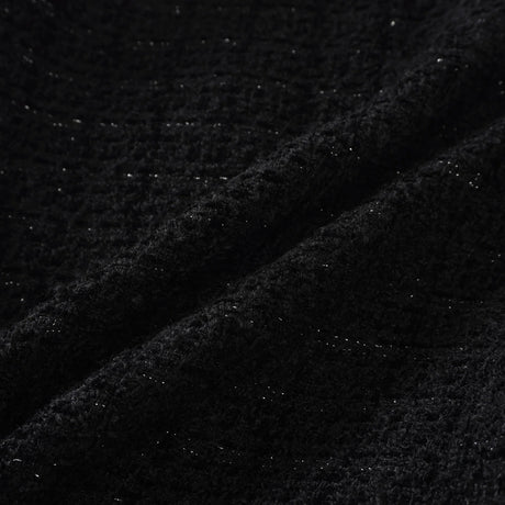 Ariadna Black Tweed Jacket  Satin Skirt Set