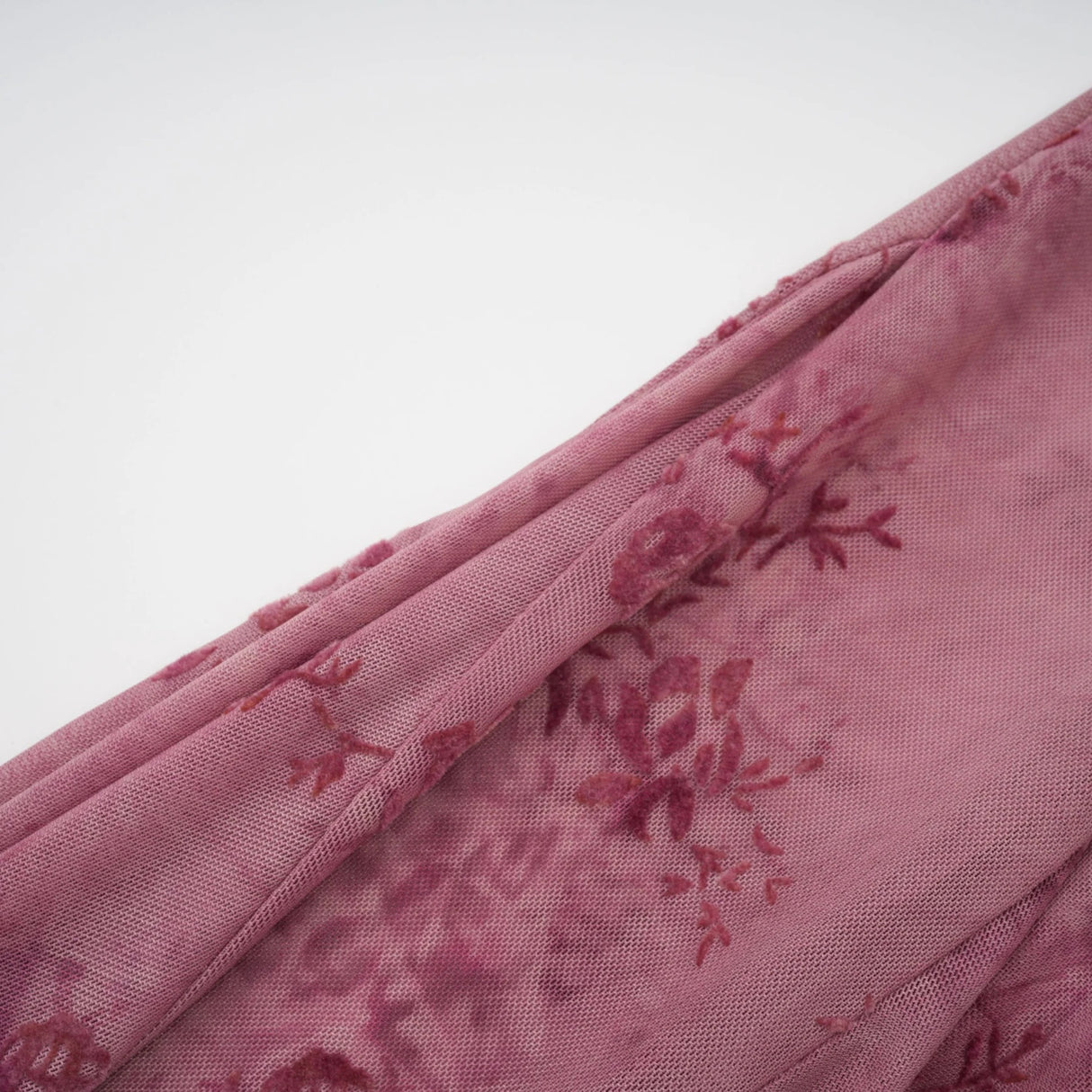 Ariadne Pink Flocked Tulle Maxi Dress