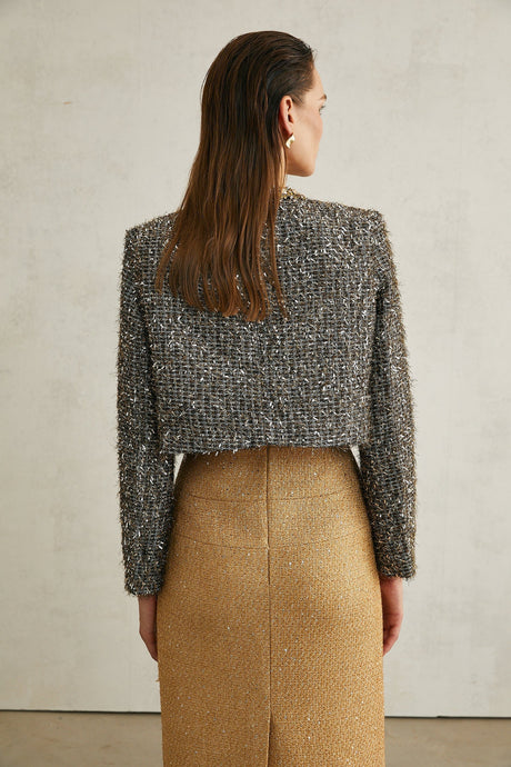 Ariane crystalembellished fringe jacket