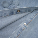 Armelle floralappliqué denim shirt
