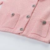 Armelle pink jacket  skirt matching set