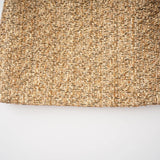 Arna Gold Sweetheart Neckline Tweed Mini Dress
