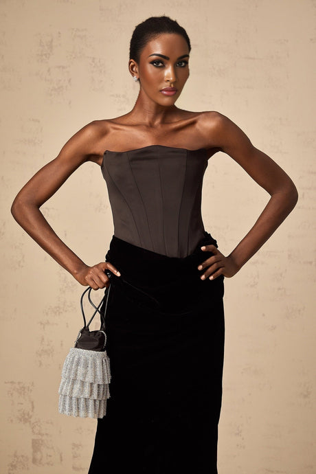 Artemide Maxi Dress - Off - Shoulder, Corset - Style, Ruched Detailing, Draped Detailing