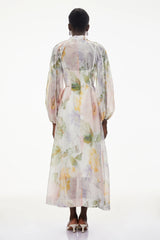 Asiya Green AllOver Print Maxi Dress