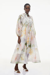 Asiya Green AllOver Print Maxi Dress