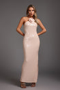 Aspen Pink Floral Halter Neck Sequin Dress