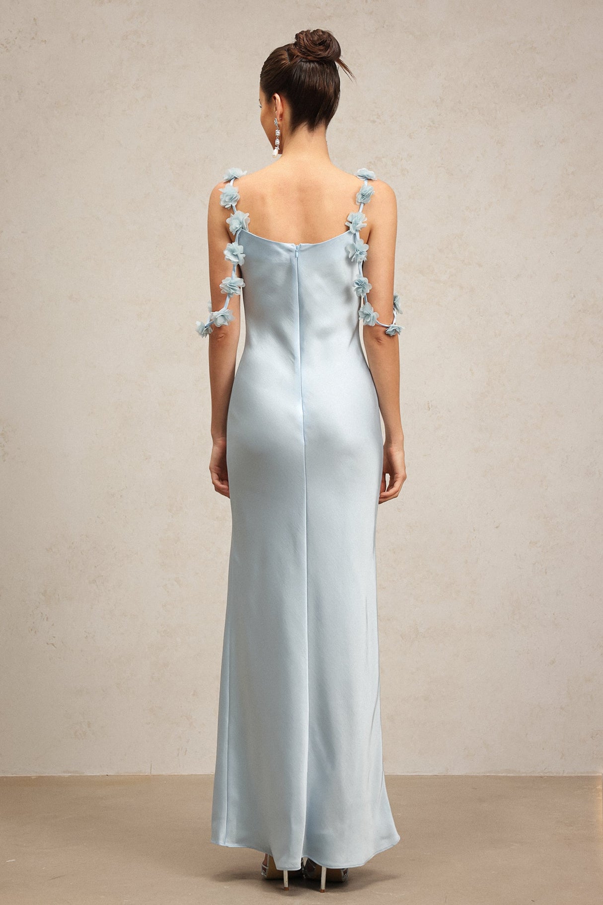 Assunta Blue Floral Detail Dress for Women