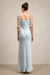 Assunta Blue Floral Detail Dress for Women