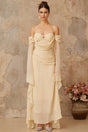 Assunta Maxi Dress Cold Shoulder Sweetheart Neckline & Ruched Detailing