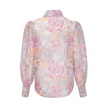 Assuntina Shirt & Skirt Set Pink Pattern - Print Calf Length