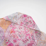 Assuntina Shirt & Skirt Set Pink Pattern - Print Calf Length