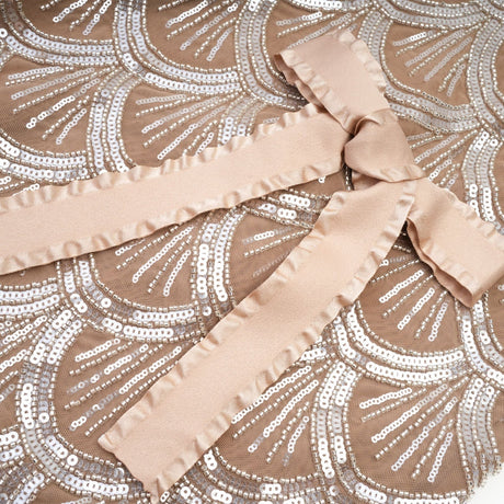 Astrid brown embellished mini dress