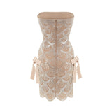 Astrid brown embellished mini dress