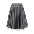 Aubrey Skirt - Color - blocked design - Pleated style - Elastic waistband - Knee length