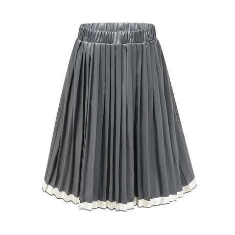 Aubrey Skirt - Color - blocked design - Pleated style - Elastic waistband - Knee length