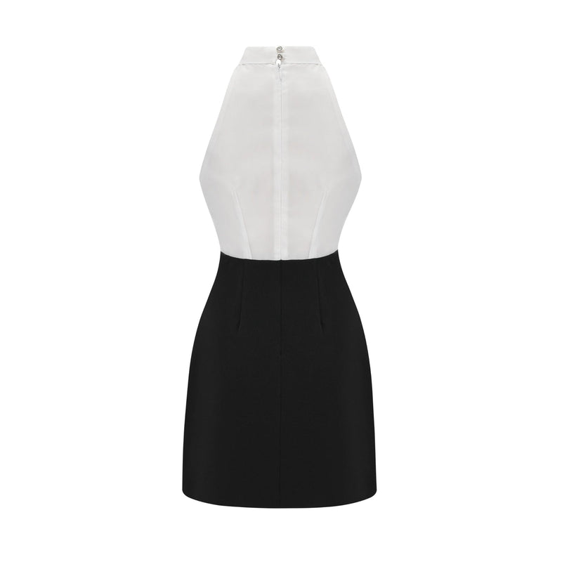 Aurora Mini Dress - Halterneck - Embellished Bodice