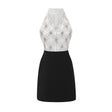 Aurora Mini Dress - Halterneck - Embellished Bodice