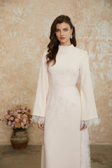 Aurora White Floral Lace Maxi Dress