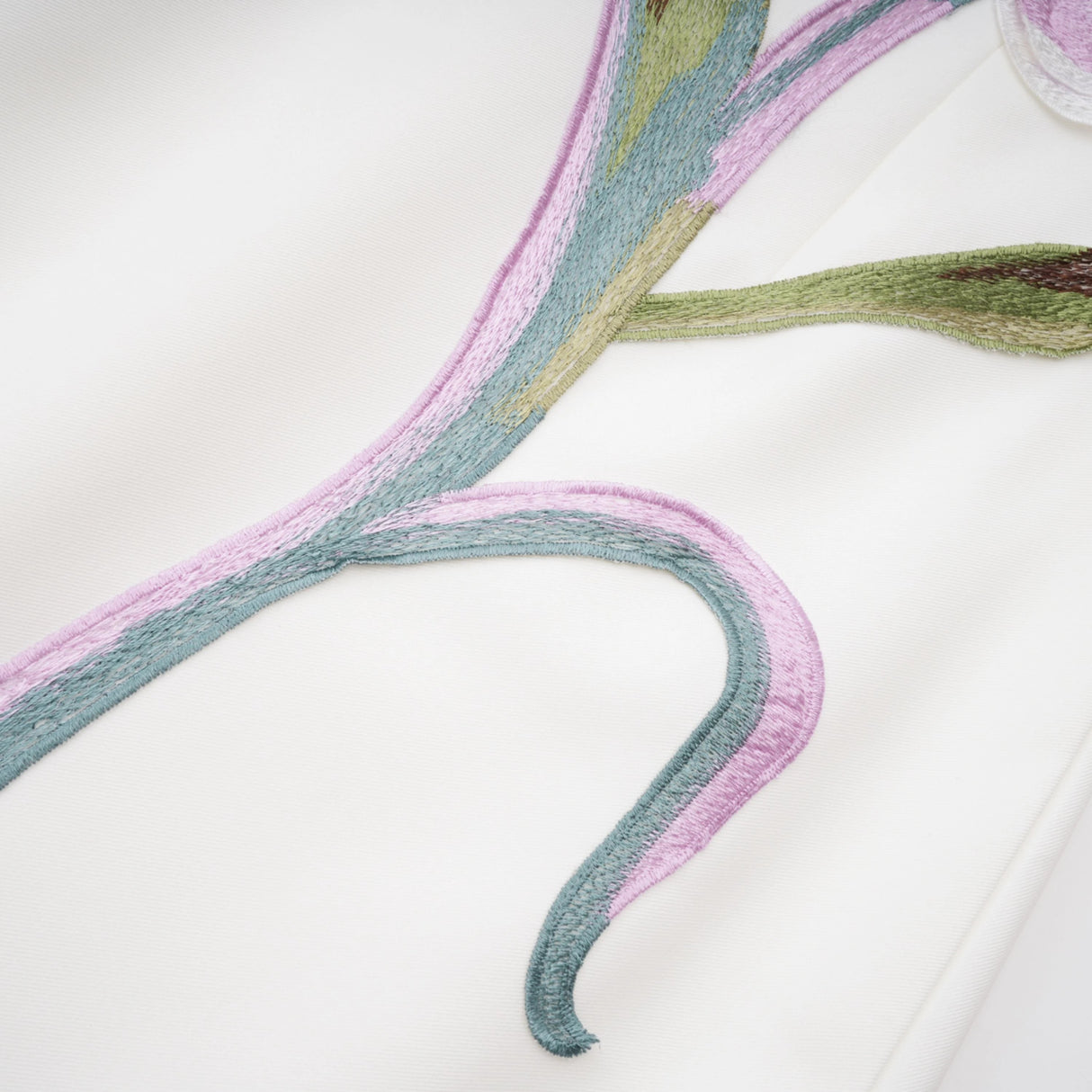 Automne White Floral Embroidered Maxi Dress