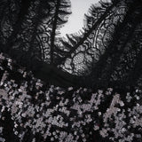 Ava Black Lace Panel Sequined Maxi Dress