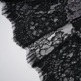Ava Black Lace Panel Sequined Maxi Dress