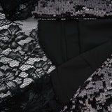 Ava Black Lace Panel Sequined Maxi Dress