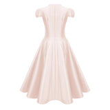 Aventin Pink Godet Design Midi Dress