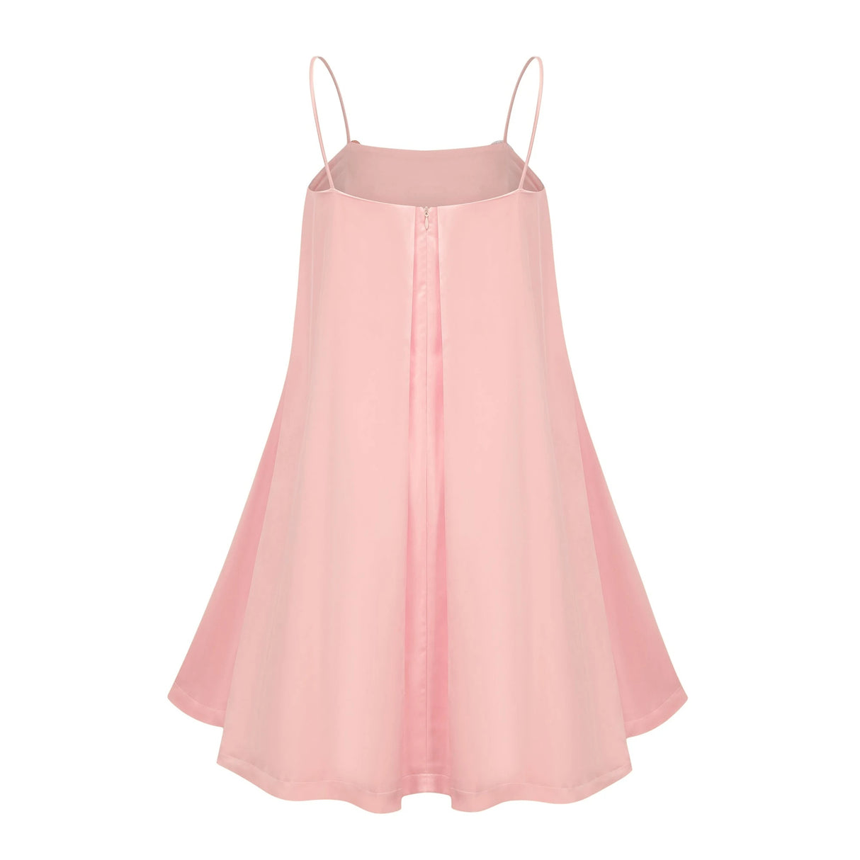 Avril Pink Floral Embroidered Satin Mini Dress