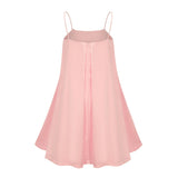 Avril Pink Floral Embroidered Satin Mini Dress