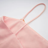 Avril Pink Floral Embroidered Satin Mini Dress