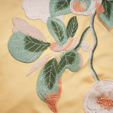 Avril Yellow Floral Embroidered Mini Dress