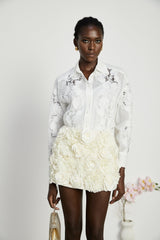 Axelle laceembroidered cutout shirt