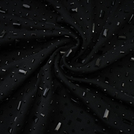 Axelle Midi Dress - Sequin Embellishment - Sleeveless - Fitted - Side Zip Fastening - Spaghetti Straps