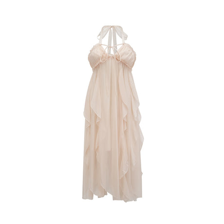 Axelle tulle pleated midi dress
