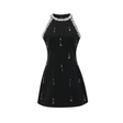 Brianna Mini Dress Crystal Panelled Black Embellished - modified