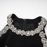 Babette crystalembellished black mini dress