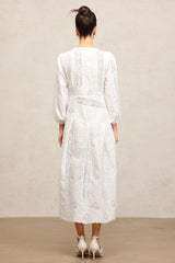 Bailey White Lace V-Neck Maxi Dress for Special Occasions