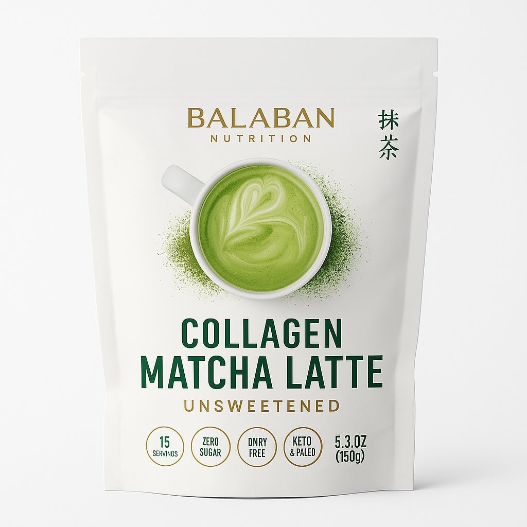 BALABAN Nutrition – Collagen Matcha Latte Powder | Ceremonial Grade | 150g / 5.3oz