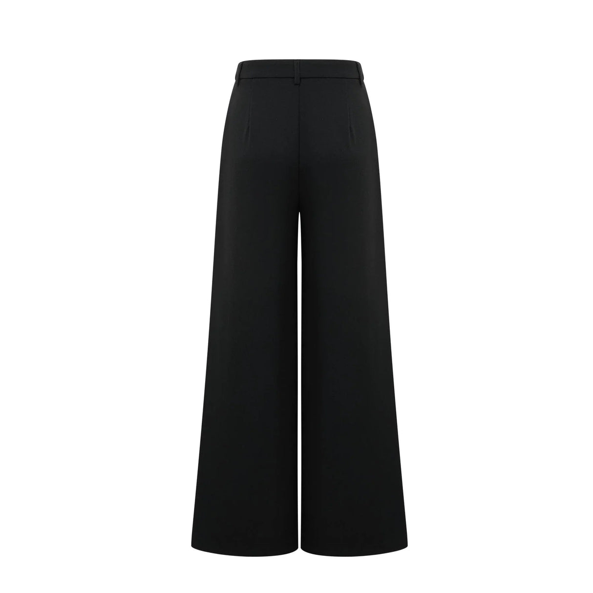Barbara Jacket & Trousers - V Neck Pleated Ribbon Design Wide Legs Zip Front