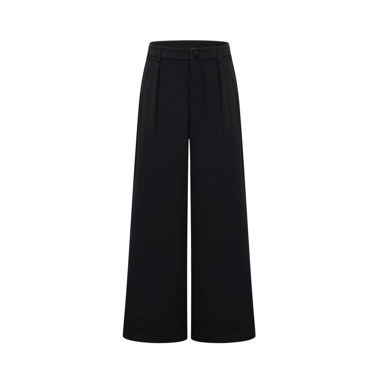 Barbara Jacket & Trousers - V Neck Pleated Ribbon Design Wide Legs Zip Front