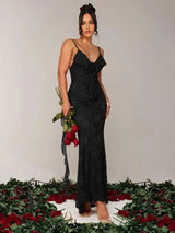 Beatrice Maxi Dress - Refined Style - Slim Fit - Medium Stretch Fabric Elasticity - Color - Sleeveless - Neckline Spaghetti Strap - Modern Look