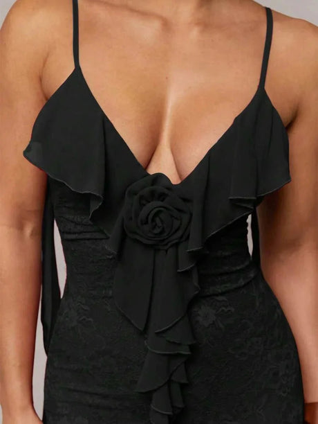 Beatrice Maxi Dress - Refined Style - Slim Fit - Medium Stretch Fabric Elasticity - Color - Sleeveless - Neckline Spaghetti Strap - Modern Look