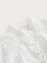 Beatrice Midi Dress - Stand Collar - Puff Sleeve - High Waist - Elegant Style