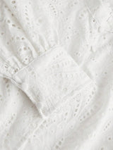 Beatrice Midi Dress - Stand Collar - Puff Sleeve - High Waist - Elegant Style