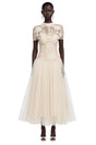 Benedicta Cream Floral Embroidered Maxi Dress