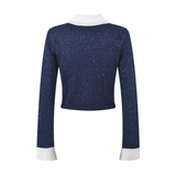 Fiorenza Jacket & Skirt Navy Blue Matching Set