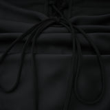 Berit Black Scarf Off Shoulder Ruched Maxi Dress