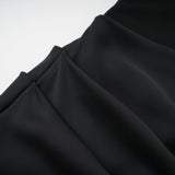 Berit Black Scarf Off Shoulder Ruched Maxi Dress