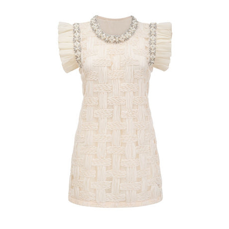 Bernadette interwoven embellished mini dress
