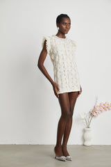 Bernadette interwoven embellished mini dress